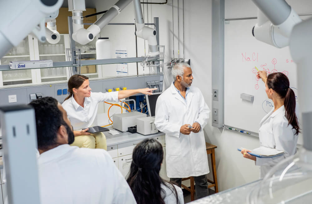 A team of scientists is cultivating a high-integrity culture. Integrity sustains innovation and collaboration for long-term success.
