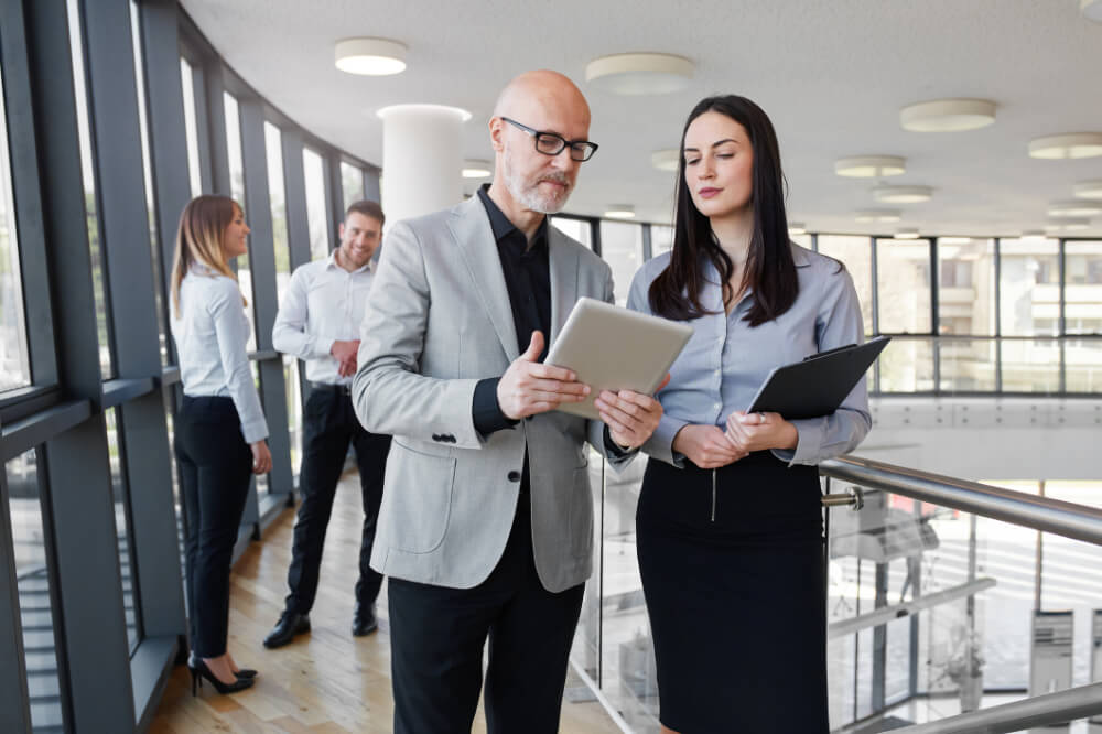 A strategic-minded CEO is sharing his vision with a skeptical team member. Big ideas need translation into practical steps so others can see their role in it.